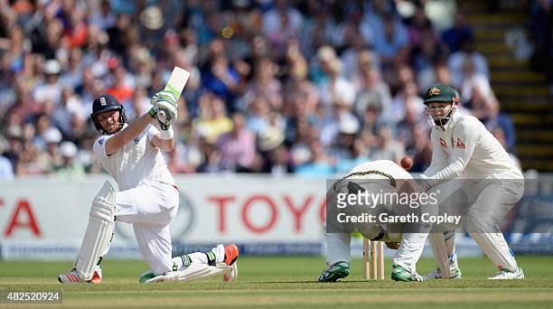 Ian Bell of England bats during day three of the 3rd Investec Ashes Test match between England and Australia at Edgbaston on July 31, 2015 in...