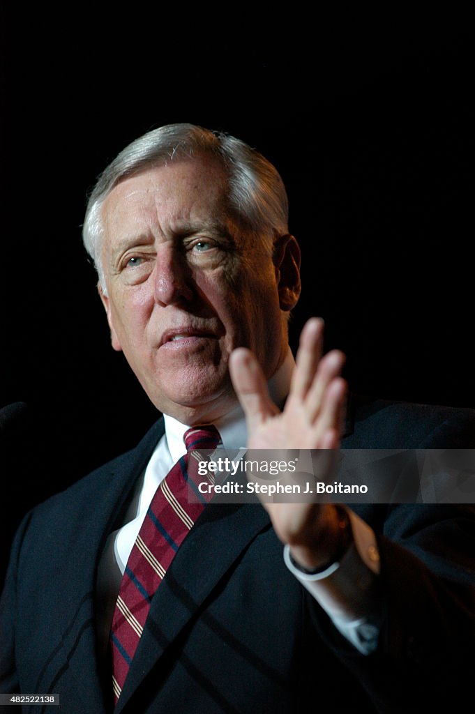 Rep. Steny Hoyer, D-MI, Minority Whip, speaks at the...