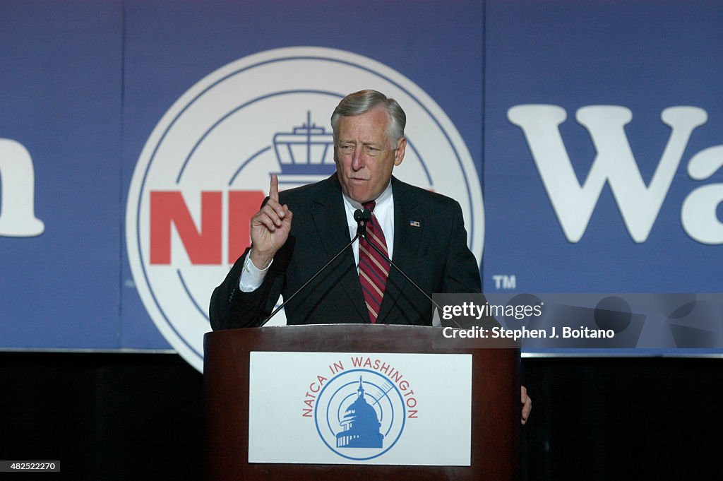 Rep. Steny Hoyer, D-MI, Minority Whip, speaks at the...