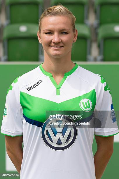 Alexandra Popp during the VfL Wolfsburg Women's team presentation on July 31, 2015 in Wolfsburg, Germany.