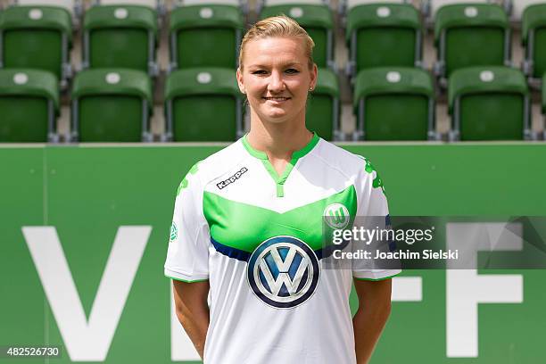 Alexandra Popp during the VfL Wolfsburg Women's team presentation on July 31, 2015 in Wolfsburg, Germany.