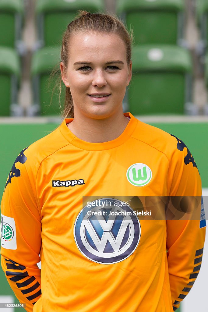 Merle Fromms Merle Frohms during the VfL Wolfsburg Women's team presentation on ...