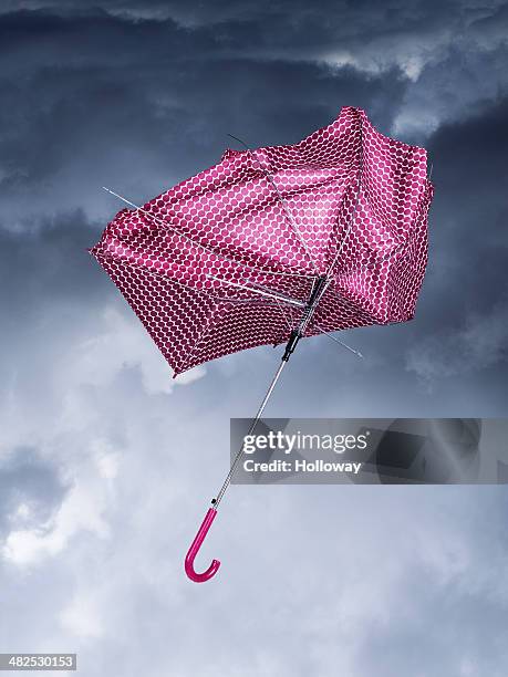 umbrella - broken umbrella stockfoto's en -beelden