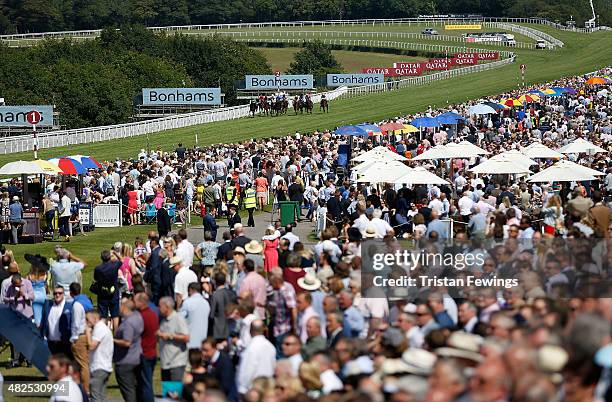 General views on day four of the Qatar Goodwood Festival at Goodwood Racecourse on July 31, 2015 in Chichester, England.