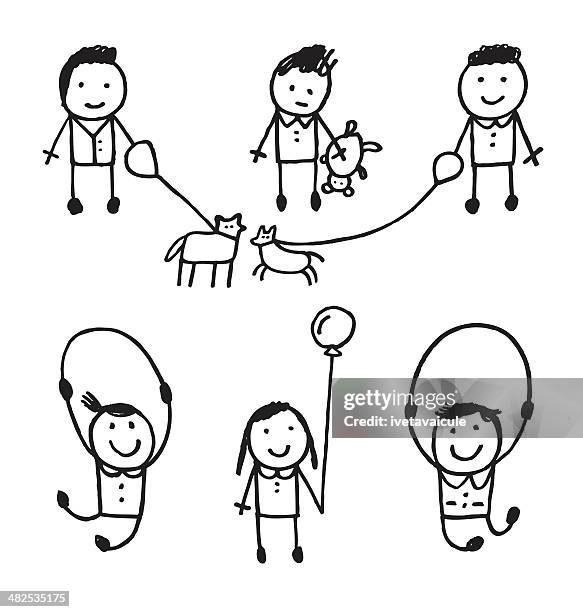 für kinder - springseil stock-grafiken, -clipart, -cartoons und -symbole
