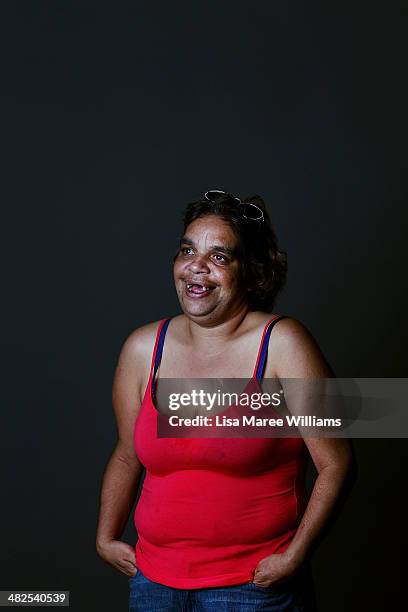 Jane poses at Wayside Chapel on April 3, 2014 in Sydney, Australia. Jane has been visitng Wayside Chapel for 4 years, spending time between Sydney...