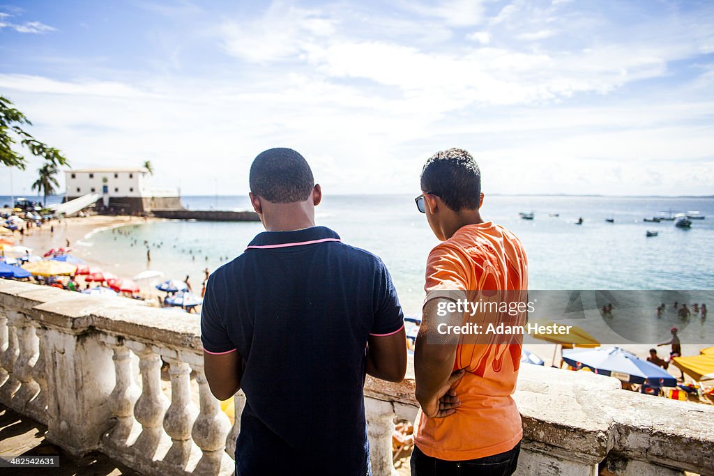 People on the beach during a sunny day in Salvador