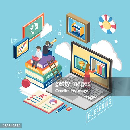 Professional Elearning Concept Elearning Concept High-Res Vector Graphic - Getty Images