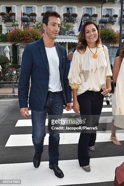 Alessandro Nasi and Alena Seredova are seen on July 31, 2015 in Stresa, Italy.