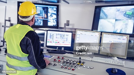 Technician in control room Technician in control room