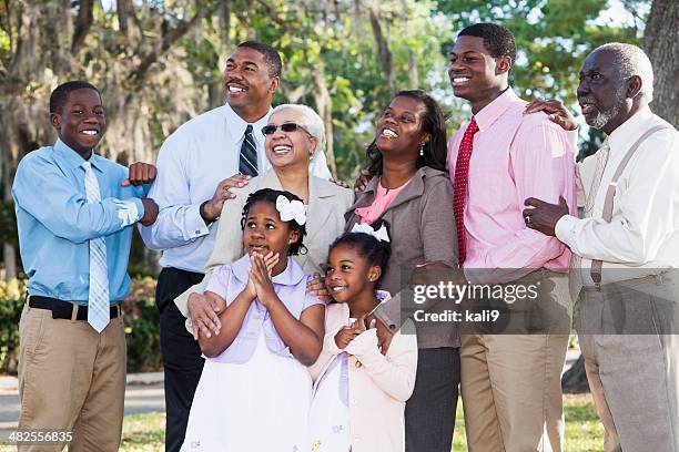 three generations - sunday best stock pictures, royalty-free photos & images