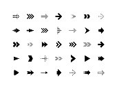 Arrow sign vector icons set