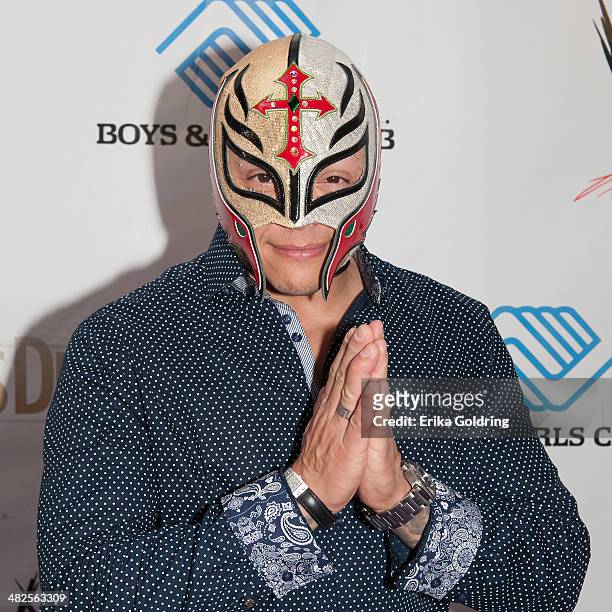 Rey Mysterio attends WWE's 2014 SuperStars For Kids at the New Orleans Museum of Art on April 3, 2014 in New Orleans City.