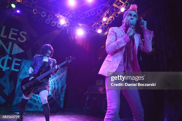 Jimmy Urine of Mindless Self Indulgence performs on stage at House Of Blues Chicago on April 3, 2014 in Chicago, United States.