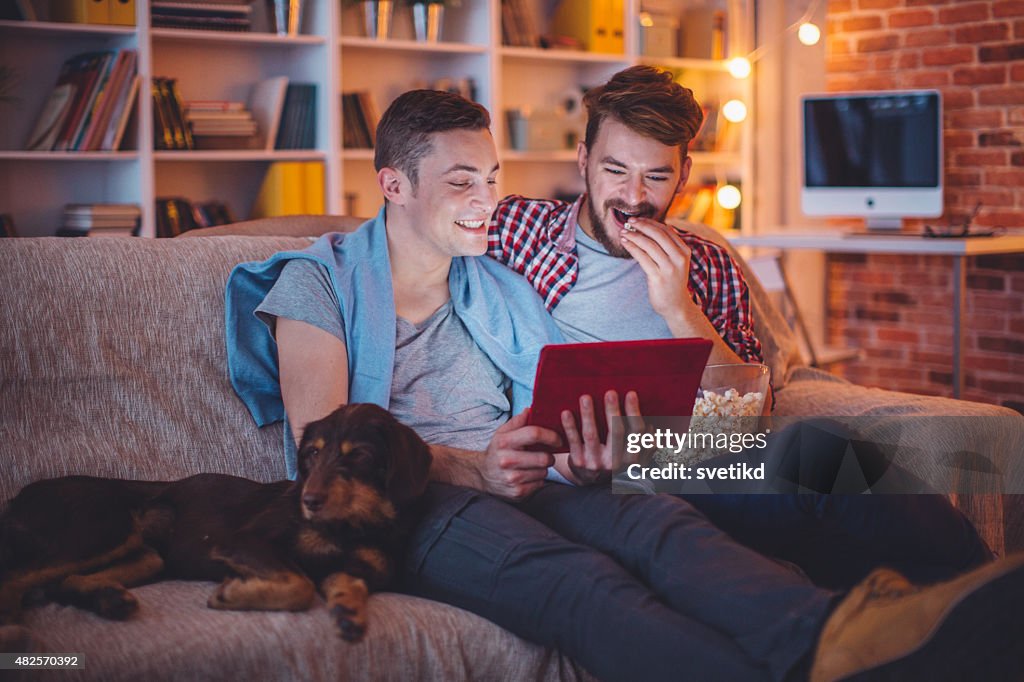 Junge Schwule Paare.