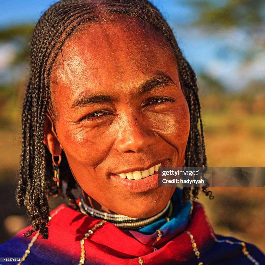 Retrato de mulher de Borana, Etiópia, África