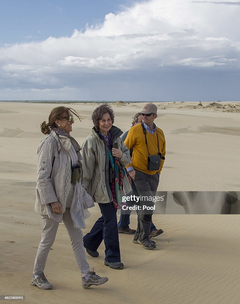 Queen Sofia of Spain Visits Donana National Park