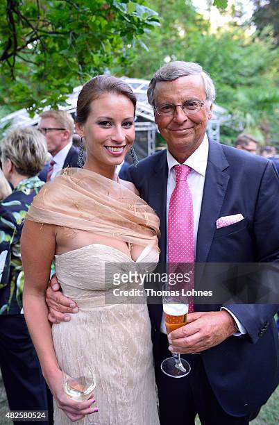 Wolfgang Bosbach and his dauther Caroline attend the opening night of the Nibelungen festival on July 31, 2015 in Worms, Germany.