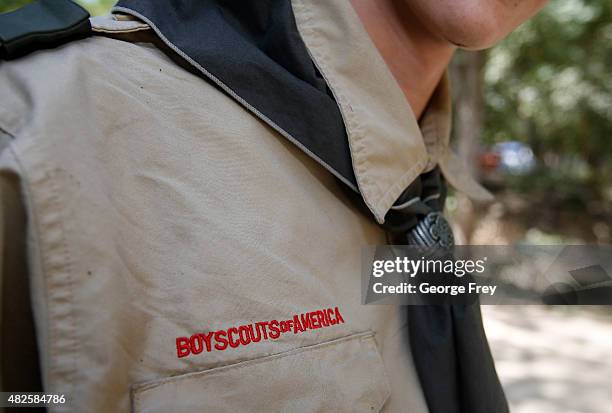 Boy Scout attends camp Maple Dell on July 31, 2015 outside Payson, Utah. The Mormon Church is considering pulling out of its 102 year old...