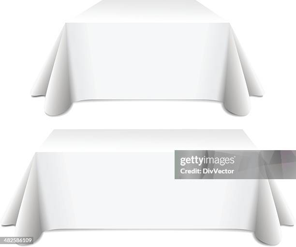 white tablecloth - revival stock illustrations