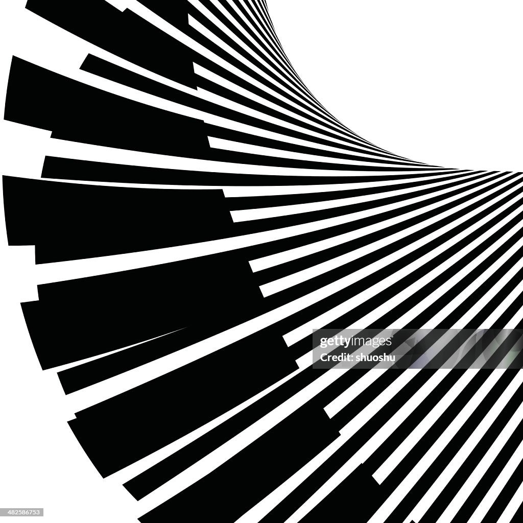 Abstract black and white stripe shape background