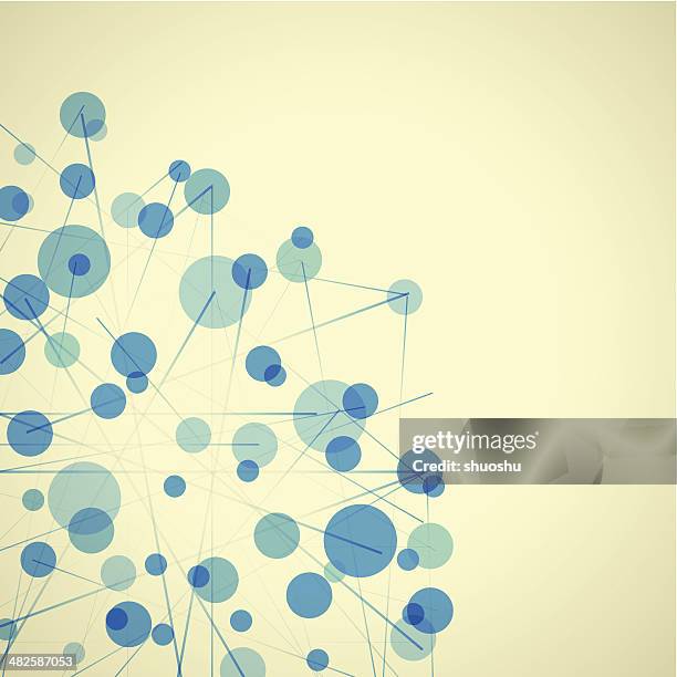 abstrakte blauen technologie-hintergrund - chemische formel stock-grafiken, -clipart, -cartoons und -symbole