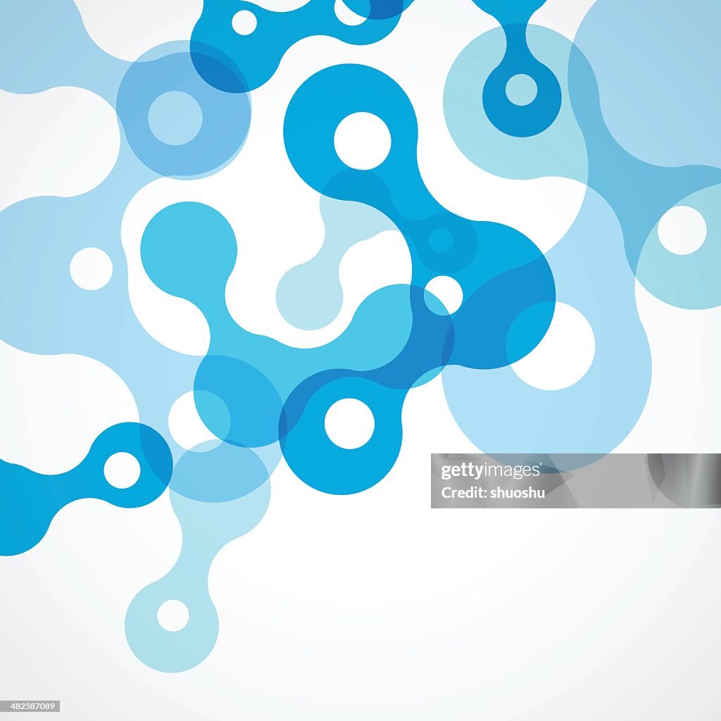 Abstrato azul biotecnologia de forma