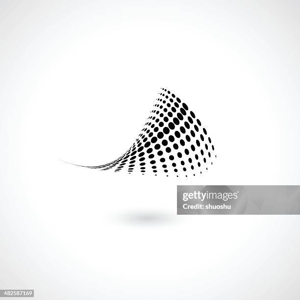 stockillustraties, clipart, cartoons en iconen met abstract wave style black dots shape - munitie