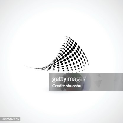 Abstract wave style black dots shape Abstract wave style black dots shape