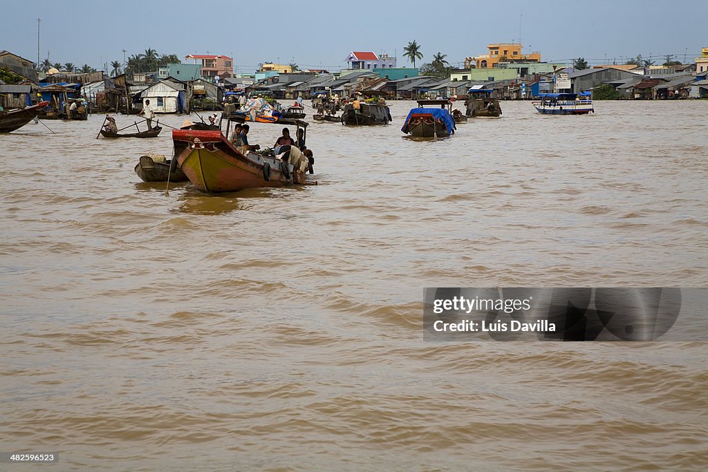 Cai Rang floating market. vietnam