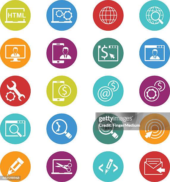 business set - programming team stock illustrations