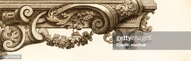 antique engraved 18th century design element - intaglio 幅插畫檔、美工圖案、卡通及圖標