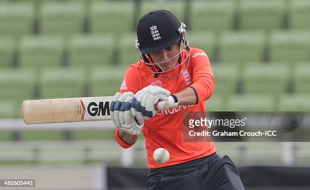 Sarah Taylor of England batting during the England Women v South Africa Women at Sher-e-Bangla Mirpur Stadium during the ICC World Twenty20...