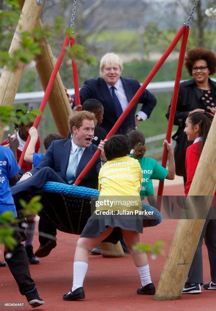 Prince Harry Visits Queen Elizabeth Park