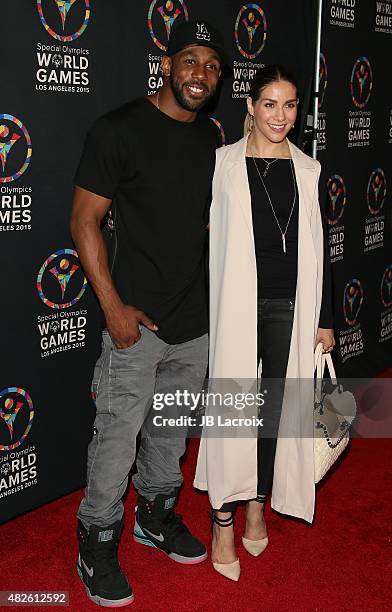 Stephen Boss and Allison Holker attend the Special Olympics Celebrity Dance Challenge at Wallis Annenberg Center for the Performing Arts on July 31,...