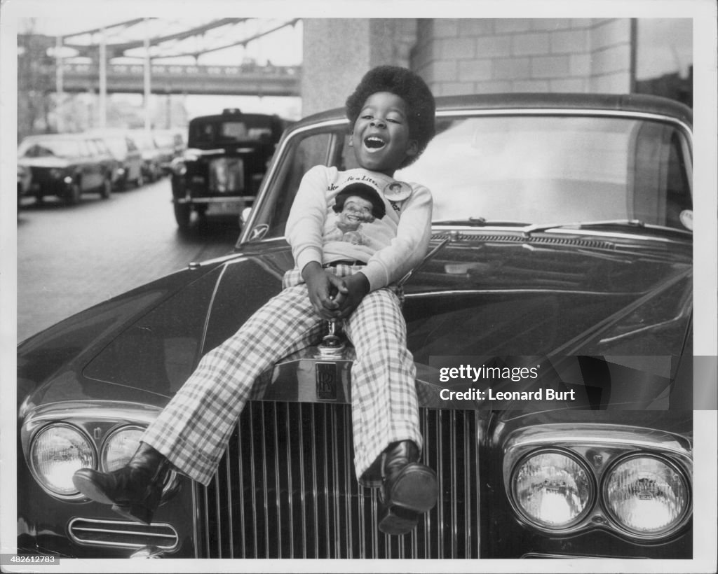 Ruby Royce Rippy American child star Rodney Allen Rippy, playing on the bonnet of a ...