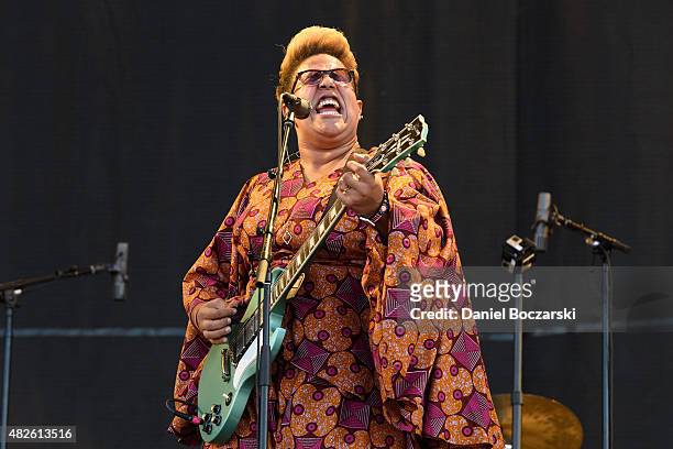 Brittany Howard of Alabama Shakes performs during Lollapalooza 2015 at Grant Park on July 31, 2015 in Chicago, Illinois.