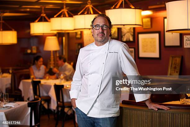Chef Michael Schlow in his new 40s-style dining room, The Riggsby, photographed in Washington, DC. .