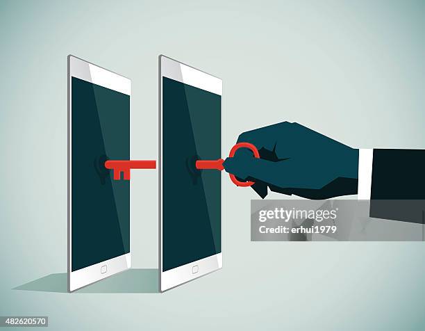 security system - computer hacker hand stock illustrations