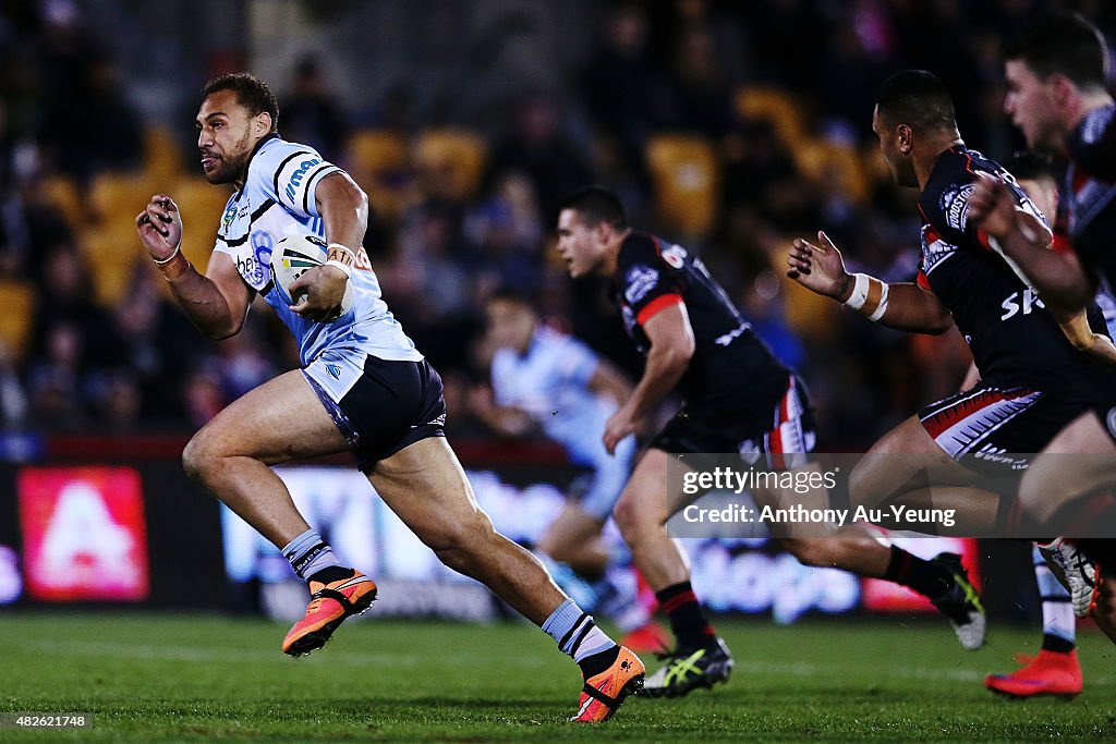 NRL Rd 21 - Warriors v Sharks