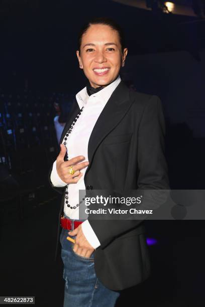 Yolanda Andrade attends the third day of Mercedes-Benz Fashion Week Mexico Autumn/Winter 2014 at Campo Marte on April 3, 2014 in Mexico City, Mexico.