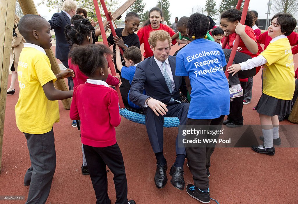 Prince Harry Visits Queen Elizabeth Park