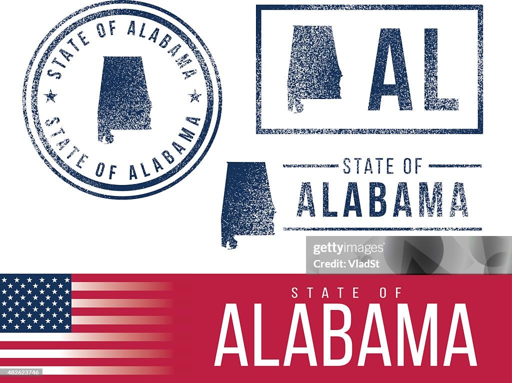 USA rubber stamps - State of Alabama