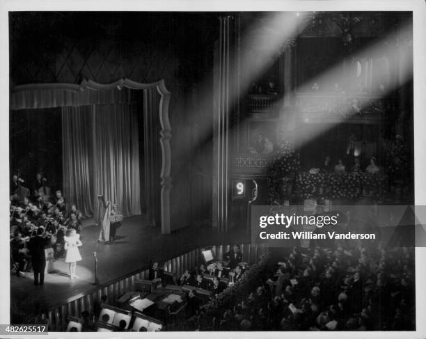 Year old actress Julie Andrews, performing on stage at the Royal Variety Show at the London Palladium, November 1st 1948.