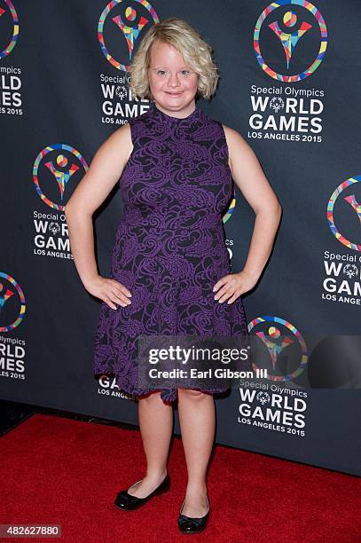 Lauren Potter attends the Special Olympics Celebrity Dance Challenge at Wallis Annenberg Center for the Performing Arts on July 31, 2015 in Beverly...