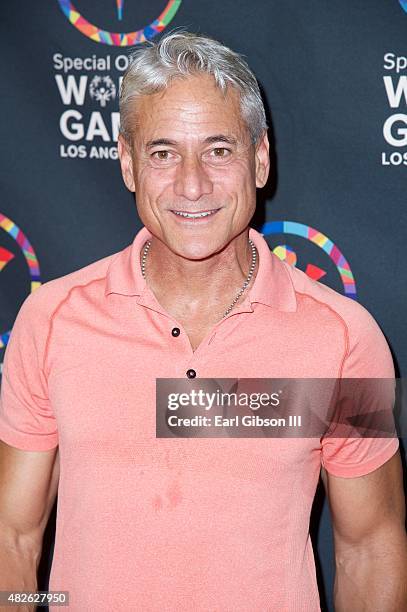 Greg Louganis attends the Special Olympics Celebrity Dance Challenge at Wallis Annenberg Center for the Performing Arts on July 31, 2015 in Beverly...