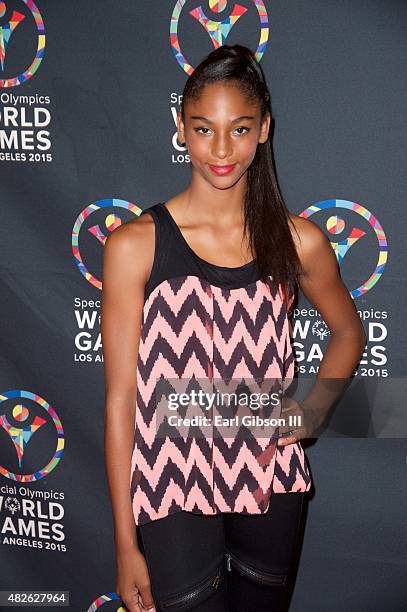 Nastasya Generalova attends the Special Olympics Celebrity Dance Challenge at Wallis Annenberg Center for the Performing Arts on July 31, 2015 in...