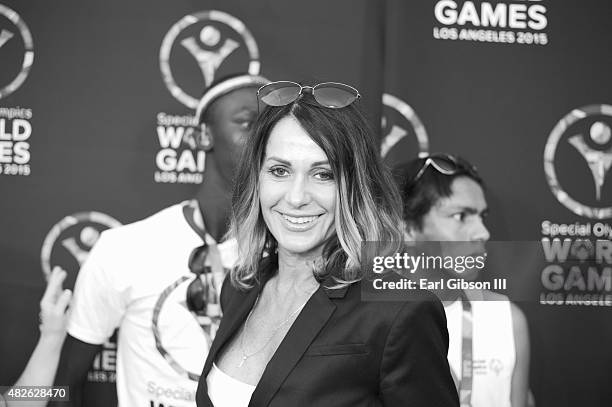 Nadia Comaneci attends the Special Olympics Celebrity Dance Challenge at Wallis Annenberg Center for the Performing Arts on July 31, 2015 in Beverly...