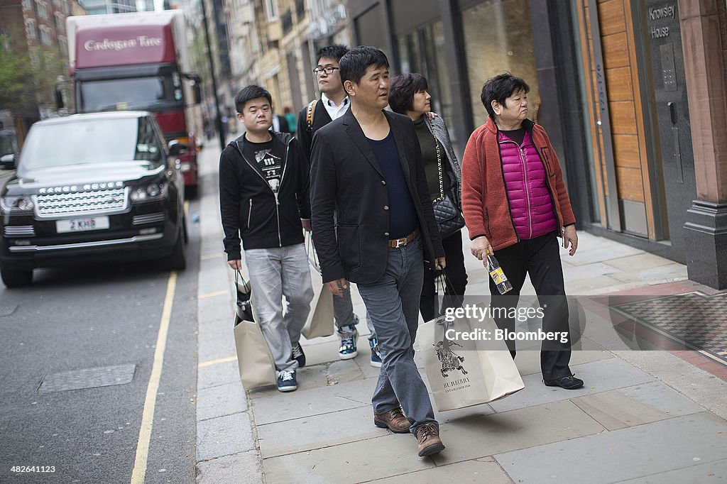 Consumers In West London's Luxury Retail Shopping Districts
