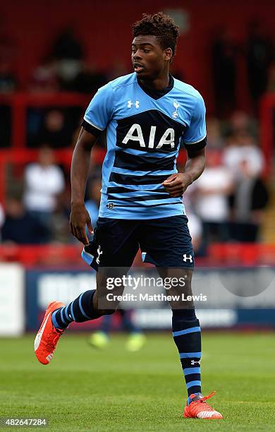 Nathan Oduwa of Tottenham XI in action during a pre-season friendly match between Stevenage and Tottenham XI at the Lamax Stadium on August 1, 2015...